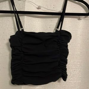 Hollister black crop top